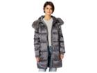 Jessica Simpson Puffer W/ Faux Fur Hood (titanium) Women's Coat