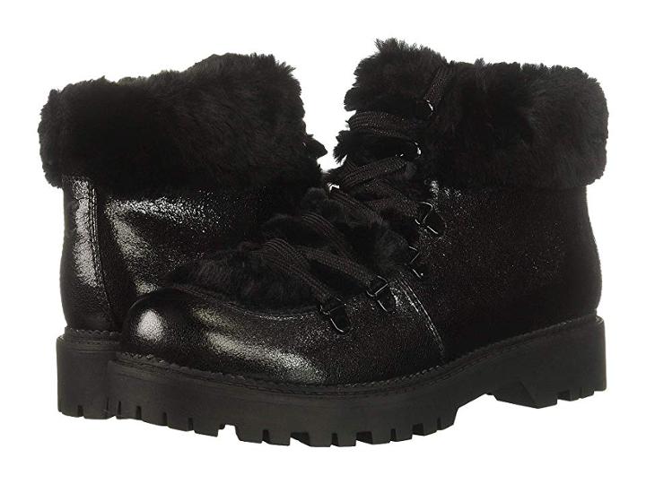 Circus By Sam Edelman Kilbourn (black Cosmic Crackle/plush Faux Fur) Women's Shoes