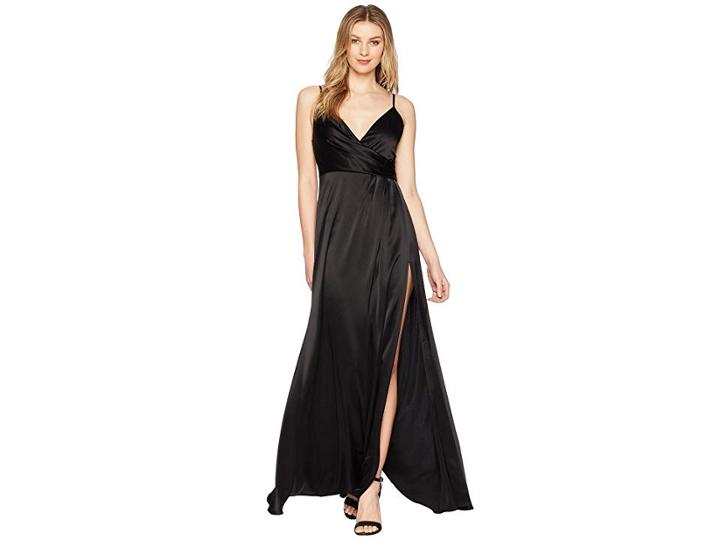 Jill Jill Stuart Satin Back Crepe Slip Dress (black) Women's Dress