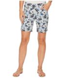 Jag Jeans Ainsley Pull-on 8 Floral Print Twill Shorts (nautical Navy) Women's Shorts