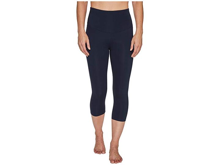 Yummie Talia Capri Cotton Shaping Legging (dark Sapphire) Women's Casual Pants