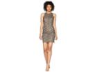 Adrianna Papell Sleeveless Fully Beaded Short Cocktail Dress (lead) Women's Dress