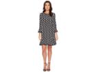 Michael Michael Kors Simple Dot Flounce Dress (black/white) Women's Dress