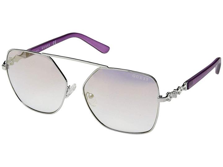 Guess Gf6073 (shiny Light Nickeltin/gradient) Fashion Sunglasses