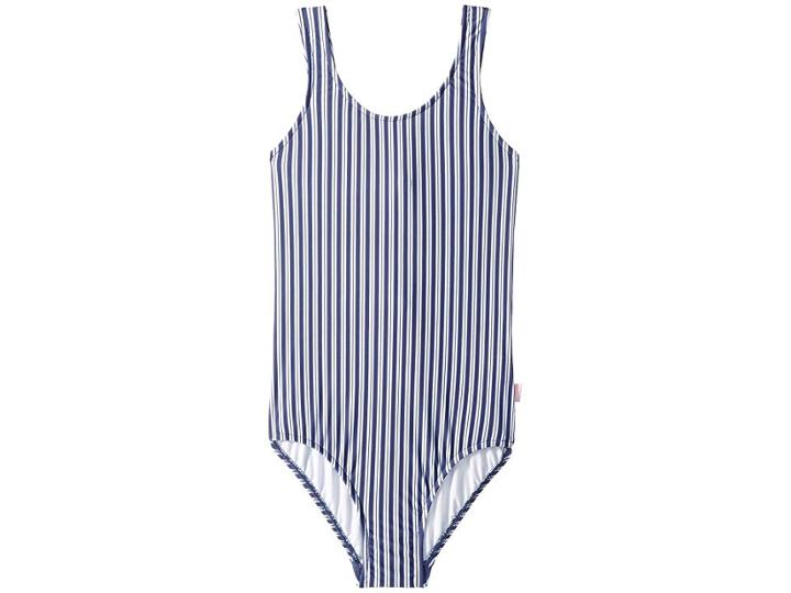 Seafolly Kids Ocean Tapestry Stripe Back Tank One-piece (little Kids/big Kids) (indigo Stripe) Girl's Swimsuits One Piece