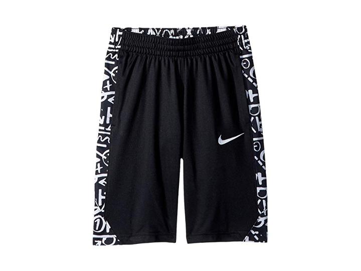 Nike Kids Dry Avalanche Aop Basketball Shorts (little Kids/big Kids) (black/white/black/white) Boy's Shorts