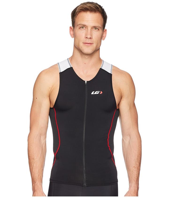 Louis Garneau Tri Comp Sleeveless (white/black/red) Men's Sleeveless