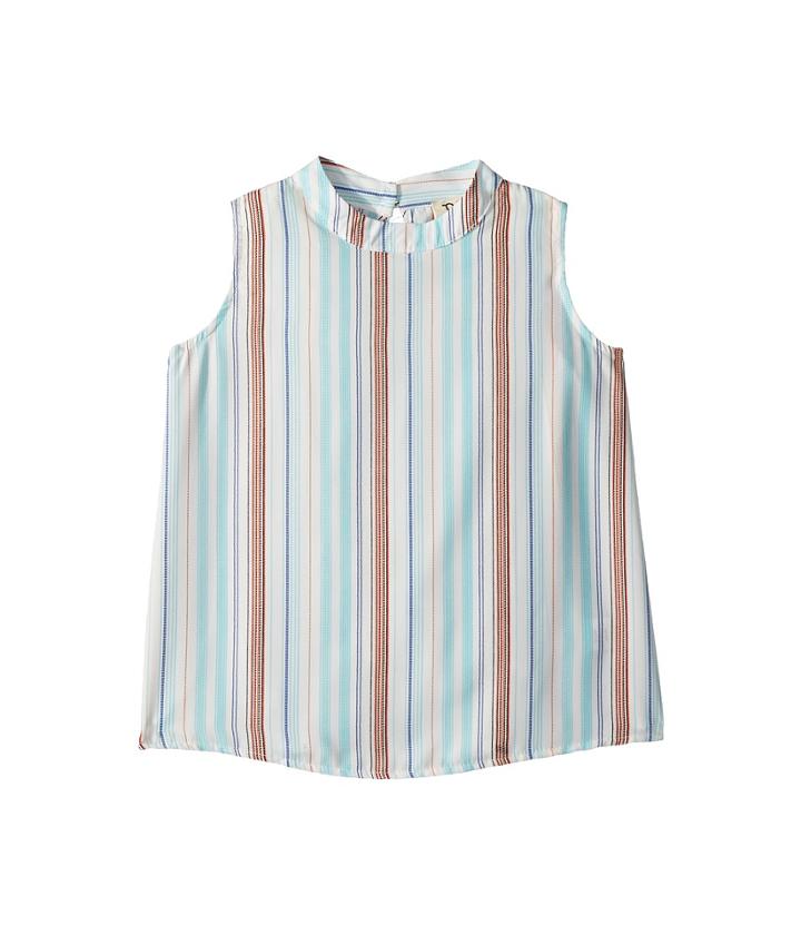 People's Project La Kids Lane Woven Top (big Kids) (aqua Multi) Girl's Clothing