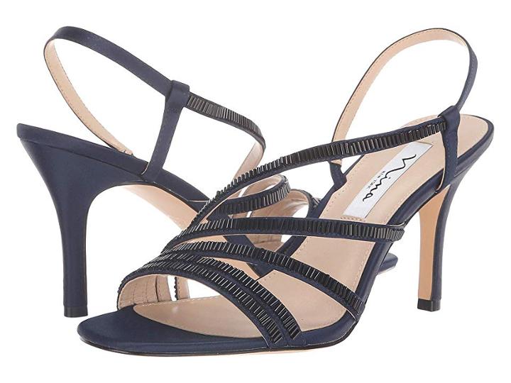 Nina Amani (new Navy Satin) Women's Shoes