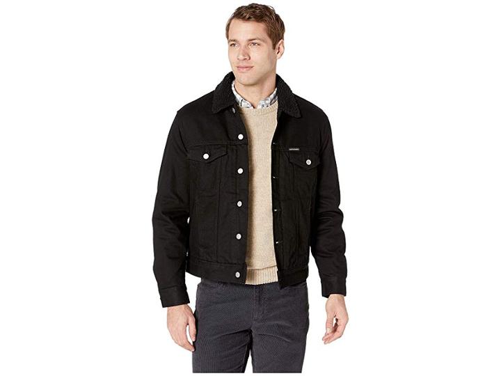 Calvin Klein Jeans Modern Classic Trucker Sherpa (black) Men's Coat