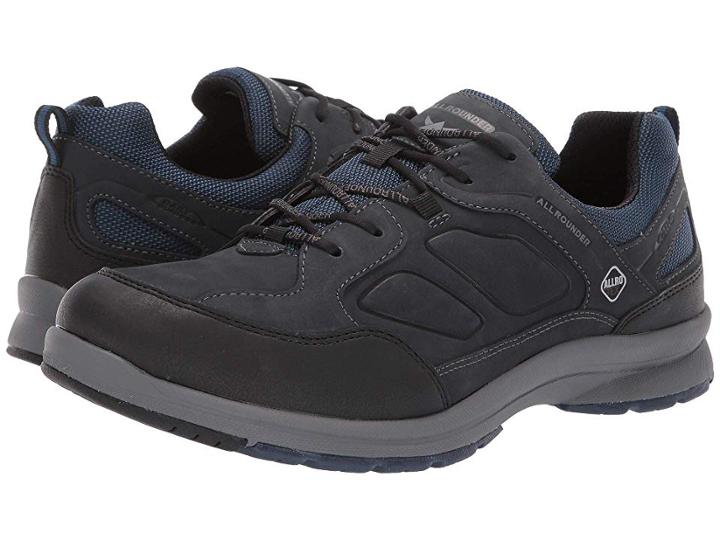 Mephisto Caletto Tex (black Rubber/dark Blue Nubuck) Men's Lace Up Casual Shoes
