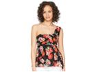 Astr The Label Brielle Top (black Multi Floral 1) Women's Clothing