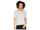 Michael Stars Ultra Jersey Short Sleeve Crew Neck Tee (heather Grey) Women's T Shirt