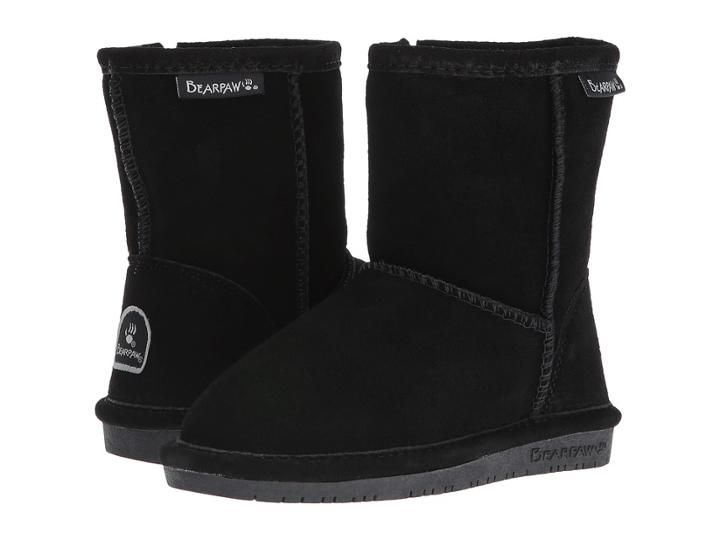 Bearpaw Kids Emma Zipper (toddler/little Kid) (black) Girls Shoes