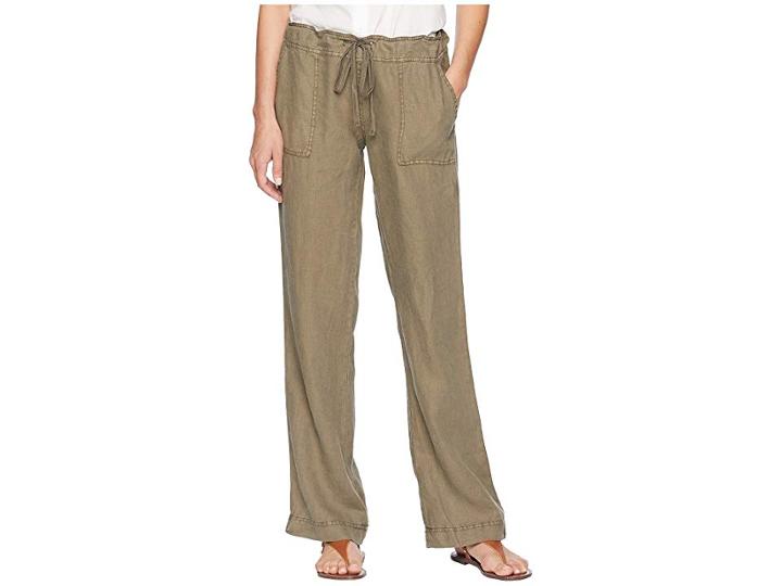 Michael Stars Linen Drawstring Pant (camo) Women's Casual Pants