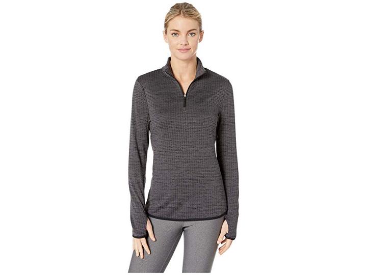 Jockey Active Circle Back 1/4 Zip Top (black) Women's Clothing