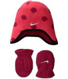 Nike Kids Pattern Play Cold Weather Set (infant/toddler) (racer Pink) Beanies