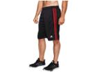 Adidas Big Tall Designed-2-move 3-stripes Shorts (black/black/scarlet) Men's Shorts