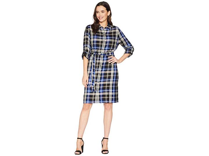 Karen Kane Plaid Shirtdress (plaid) Women's Dress