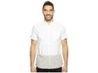 Kenneth Cole Sportswear Short Sleeve Color Block Shirt (white Combo) Men's Clothing