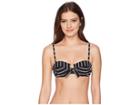Seafolly Inka Stripe Bustier Bra Top (black) Women's Swimwear