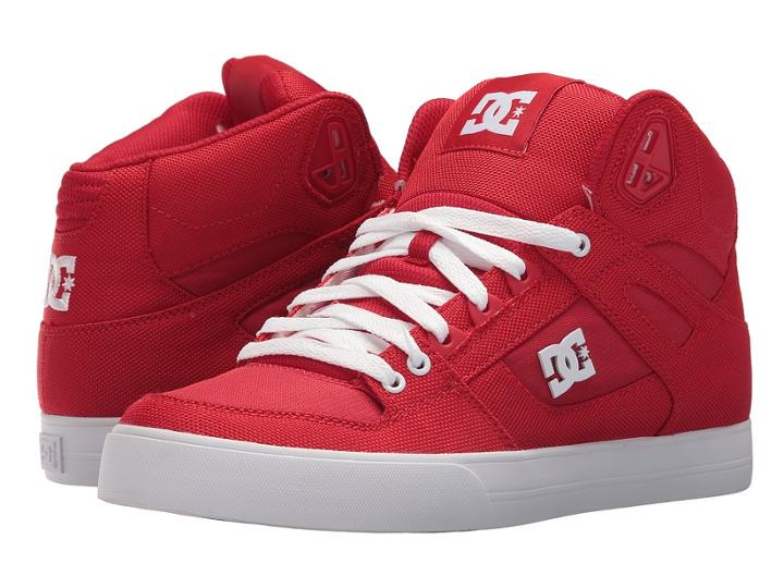 Dc Pure High-top Wc Tx Le (red/white) Men's Skate Shoes