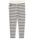 Polo Ralph Lauren Kids Striped French Terry Leggings (toddler) (clubhouse Cream/hunter Navy) Girl's Casual Pants