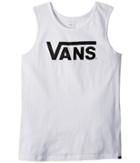 Vans Kids Classic Tank Top (big Kids) (white/black) Boy's Sleeveless