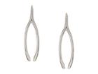 Tory Burch Wishbone Delicate Earrings (sterling Silver) Earring