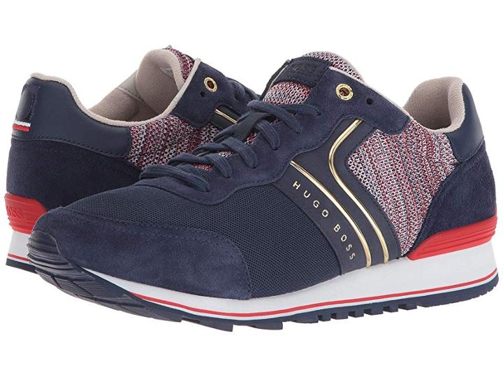 Boss Hugo Boss Parkour Running Knit By Boss Green (open Blue) Men's Shoes