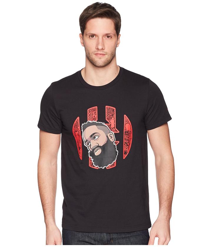Adidas Harden Geeked Up Head Tee (black/scarlet) Men's T Shirt