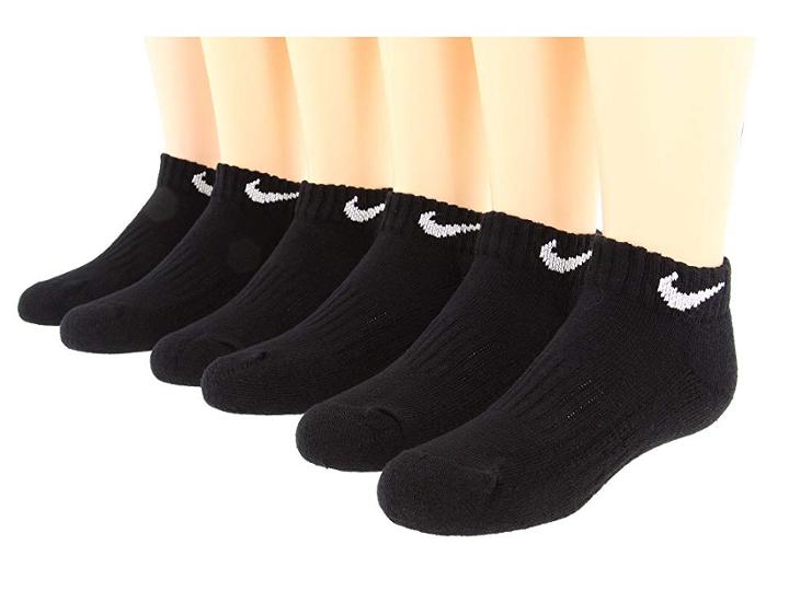 Nike Kids Banded Cotton Low Cut 6-pair Pack (black/(white)) Boys Shoes
