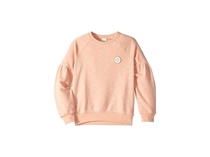 Roxy Kids Zigzag Crew Fleece Top (big Kids) (salmon) Girl's Sweatshirt