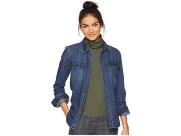 Sanctuary Work Shirt (lapis Wash) Women's Clothing