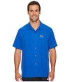 Tommy Bahama Florida Gators Collegiate Series Catalina Twill Shirt (university Of Florida) Men's Short Sleeve Button Up