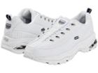 Skechers Premix (white With Navy) Women's Flat Shoes