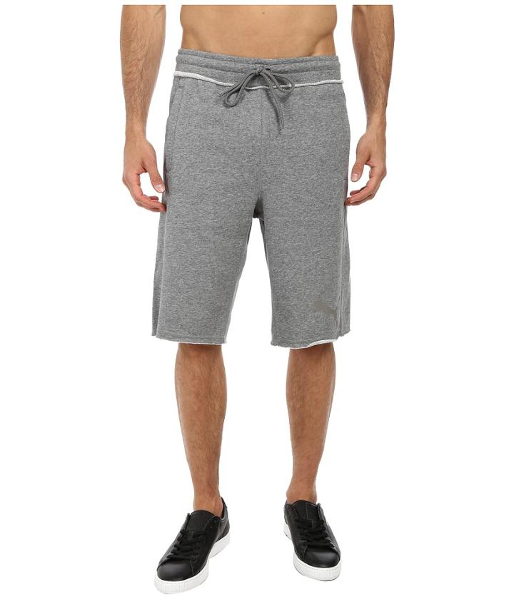 Puma 12 Sweat Bermuda (medium Grey Heather) Men's Shorts