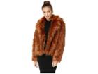 Bb Dakota Penny Lane Lux Faux Fur Jacket (cognac) Women's Coat