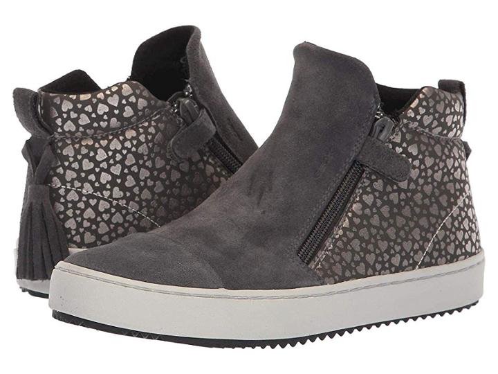 Geox Kids Kalispera Girl 12 (big Kid) (dark Grey) Girl's Shoes