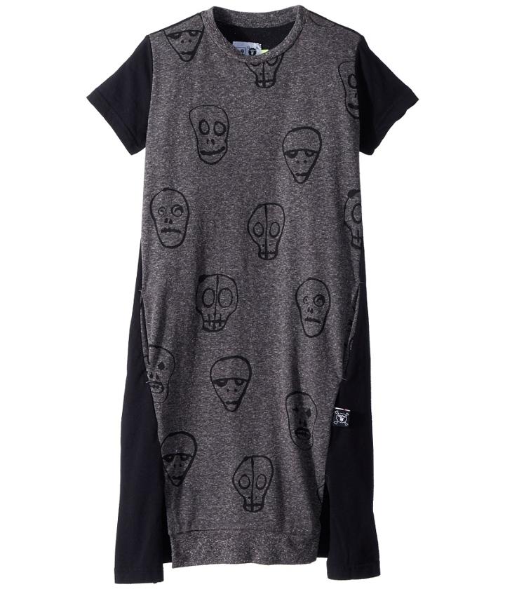 Nununu Skull Mask A Dress (little Kids/big Kids) (charcoal) Girl's Dress