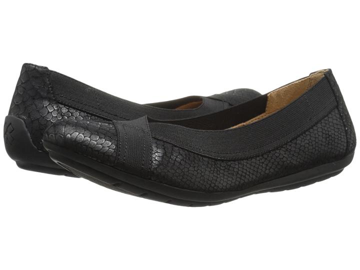 Naturalizer Uphold (black Foil Printed Snake) Women's Flat Shoes