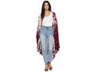 Free People Bali Wrapped In Blooms Shawl (red Combo) Women's Sweater