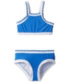 Seafolly Kids Sapphire Coast Crochet Tankini Set (little Kids/big Kids) (hawaii Blue) Girl's Swimwear Sets