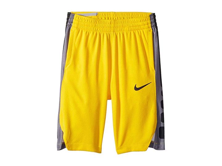 Nike Kids Dry Elite Basketball Short (little Kids/big Kids) (amarillo/black/black) Boy's Shorts