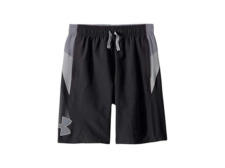 Under Armour Kids Evolve Woven Shorts (big Kids) (black/steel/white) Boy's Shorts