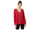 Karen Kane Sparkle Long Sleeve Top (red) Women's Clothing