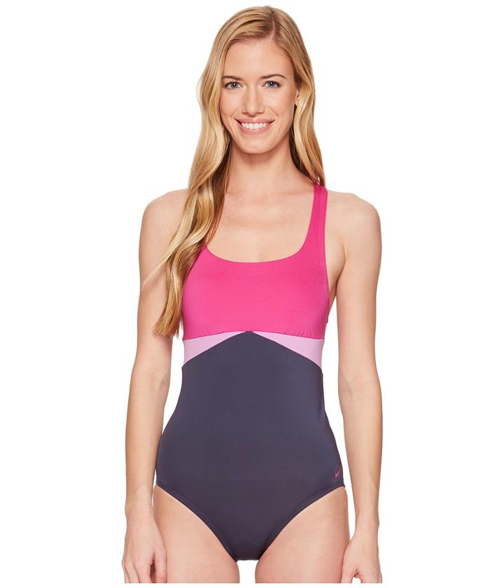 Nike Cross-back One-piece (fuchsia Blast) Women's Swimsuits One Piece