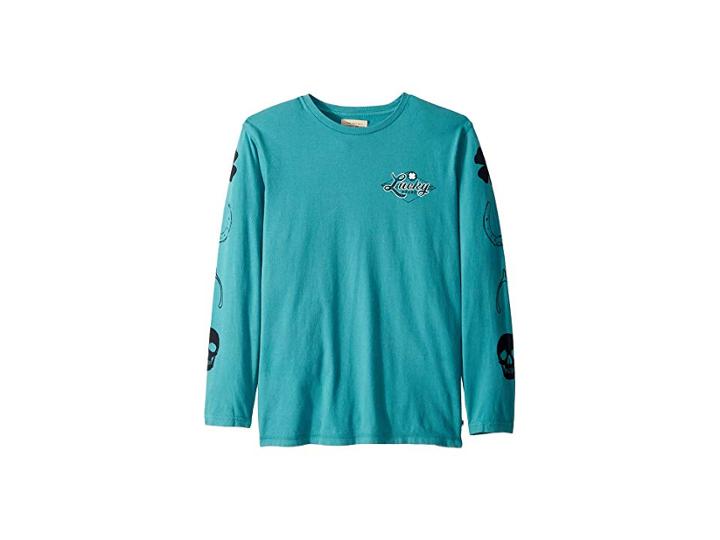 Lucky Brand Kids Long Sleeve T-shirt (big Kids) (teal) Boy's Sweatshirt