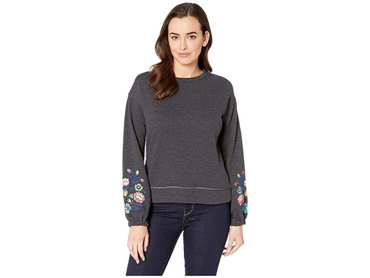 Rock And Roll Cowgirl Bishop Sleeve 48t8306 (charcoal) Women's Clothing