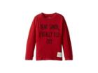 The Original Retro Brand Kids Dear Santa I Really Did Try Long Sleeve Vintage Cotton Tee (toddler) (dark Red) Boy's T Shirt